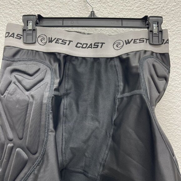 West Coast Goalkeeping Padded Shorts Large Black Soccer GoalKeeper Compression - Picture 4 of 7